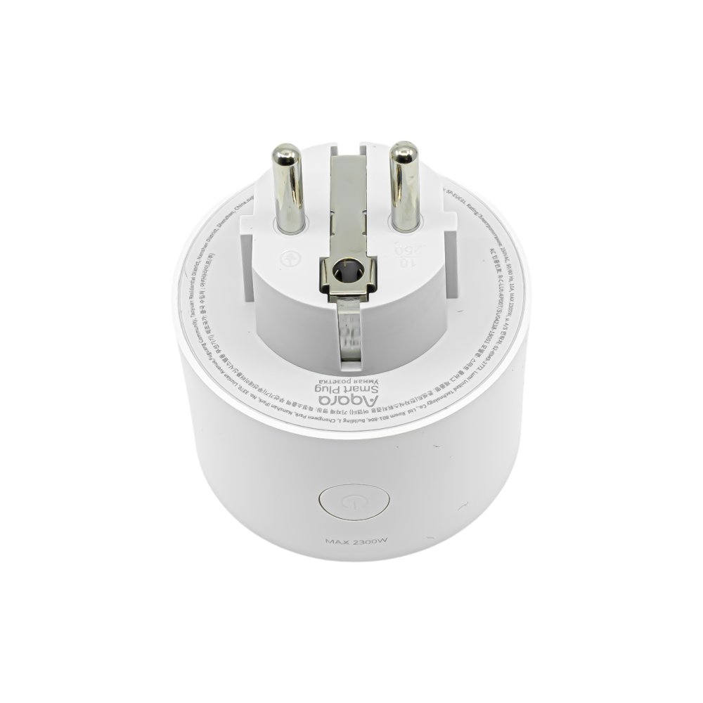 AQARA Smart Plug EU zapojená do zásuvky