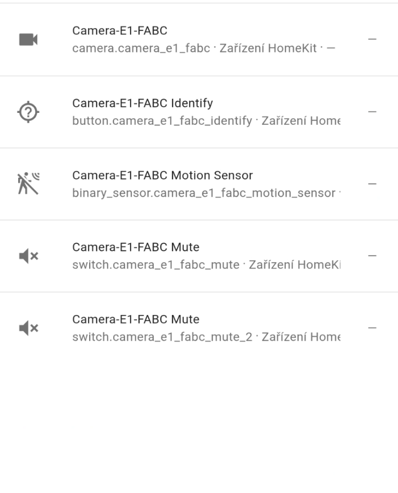 Kamera AQARA E1 v Home Assistant