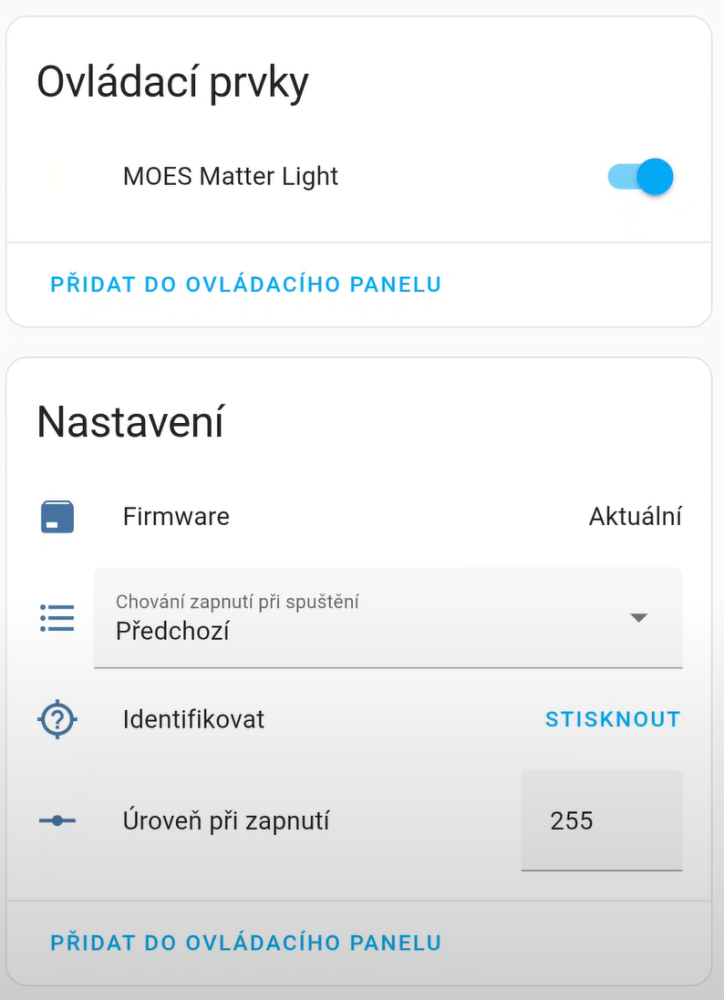 Dokonceni pridani zarovky a pojmenovani
