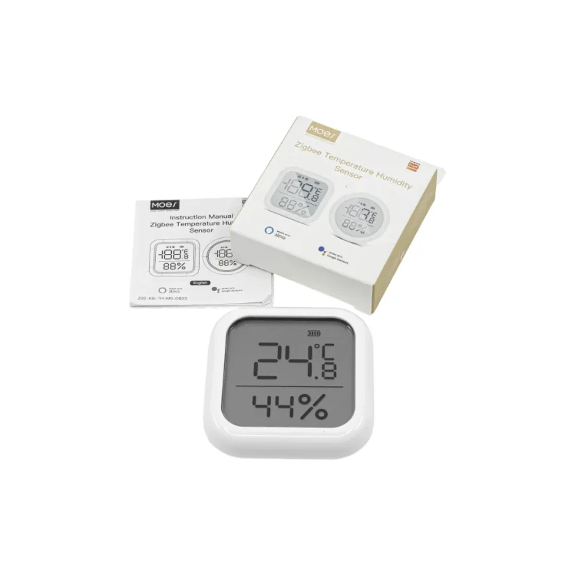 MOES Zigbee Temperature Humidity Sensor - chytrý Zigbee teploměr - Tvar: Kulatý