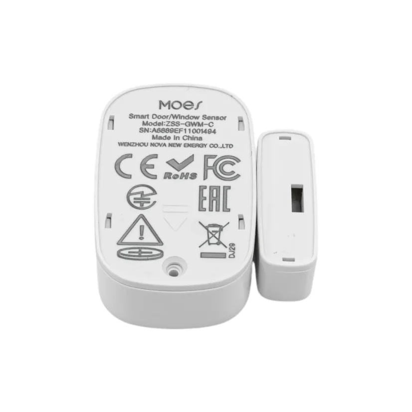 MOES Smart Door/Window Sensor - Zigbee senzor na dveře a okna - Barva: Bílá, Stav produktu: Použitý