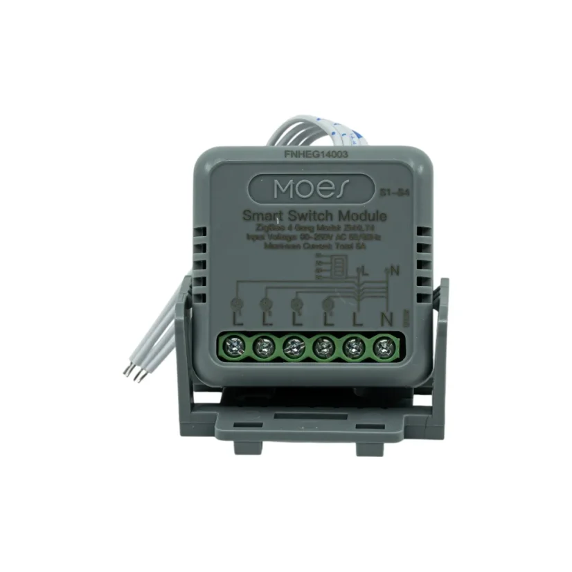 MOES MiNi Smart Switch Module - Zigbee DIY spínač světel - Počet spínačů: 4, Maximální proud: 10 A