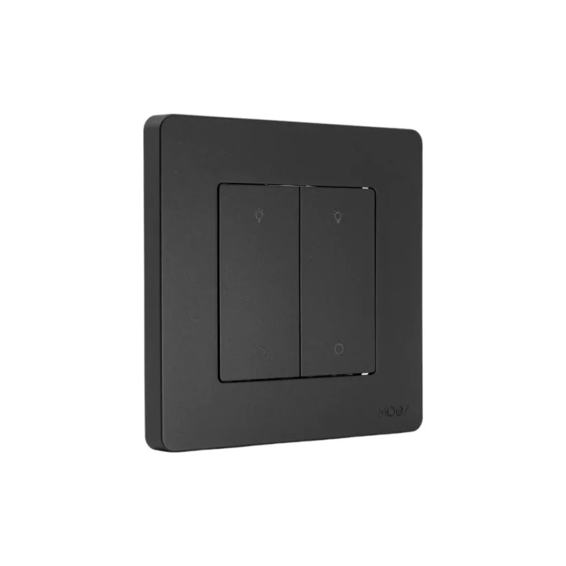 MOES Smart Dimmer Switch - Zigbee chytrý vypínač - Barva: Šedá, Počet spínačů: 2