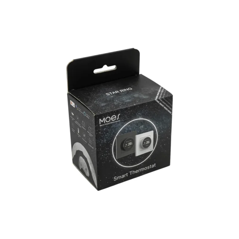 MOES Smart Thermostat - Zigbee chytrý termostat - Barva: Šedá, Typ vytápění: Plynový/vodní kotel (5 A)