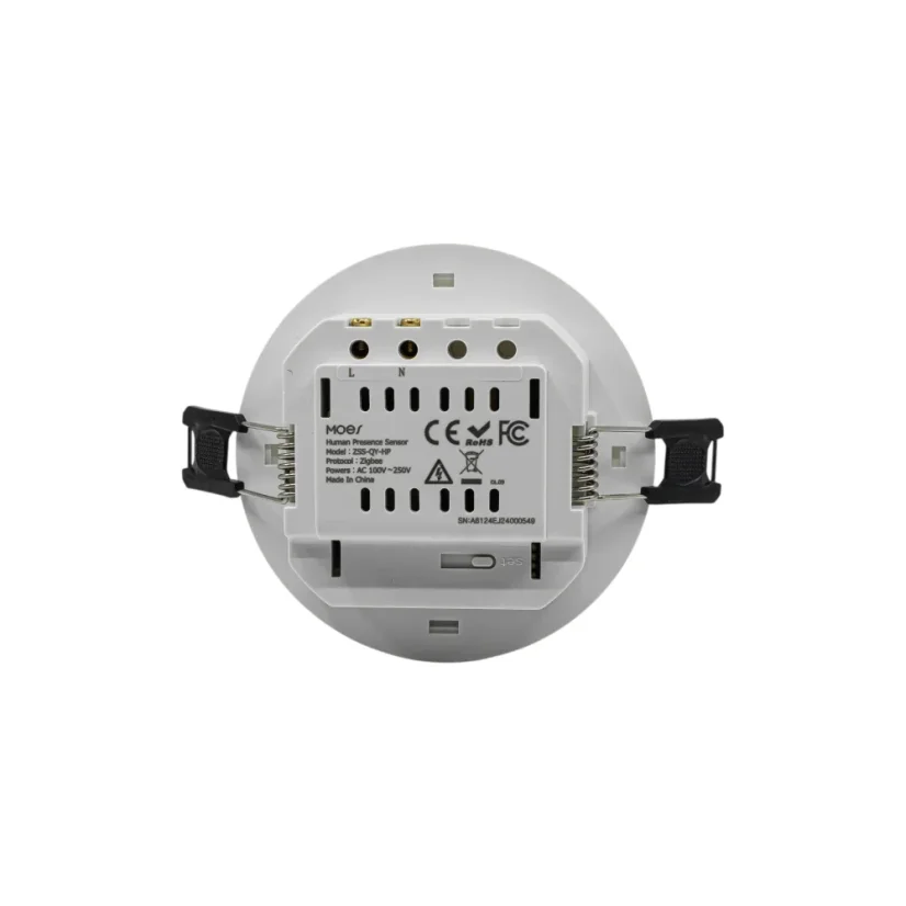 MOES Ceiling Radar PIR Motion Sensor - Zigbee detektor přítomnosti osob do podhledu