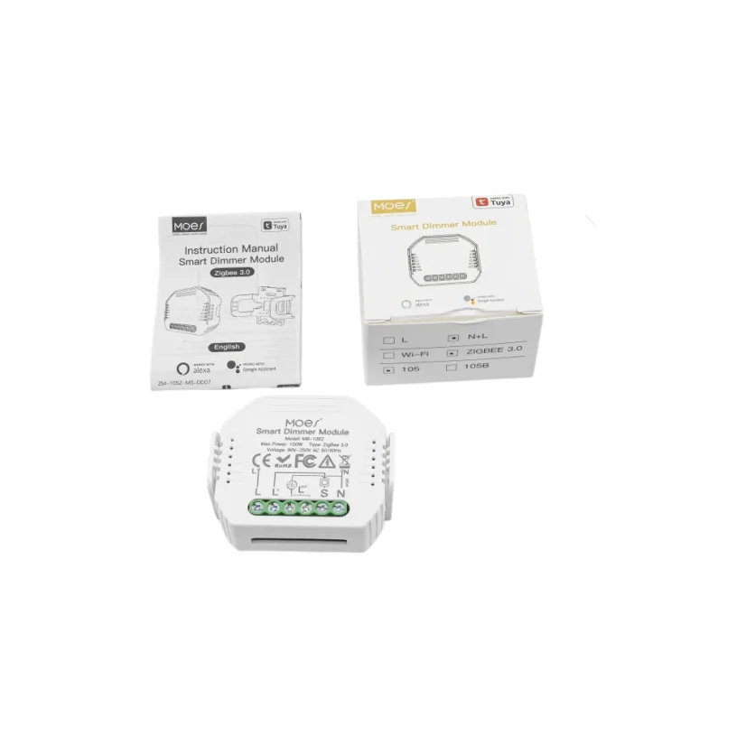 MOES Smart Dimmer Module - Zigbee chytrý stmívač - Počet spínačů: 2