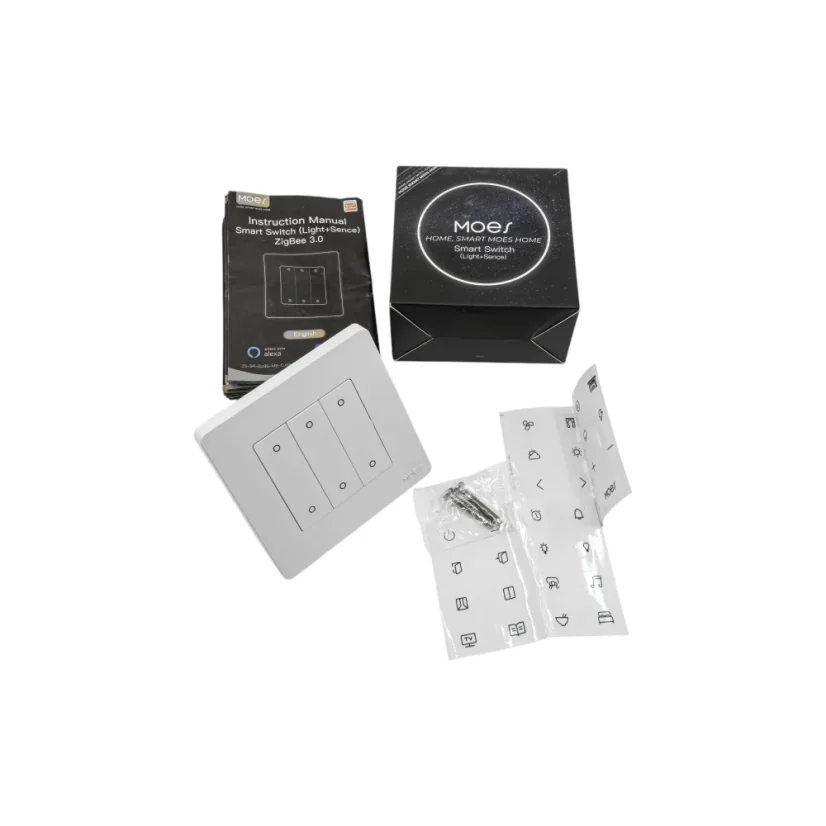 MOES Smart Switch (light+Sence) - Zigbee chytrý vypínač a ovladač scén - Barva: Šedá