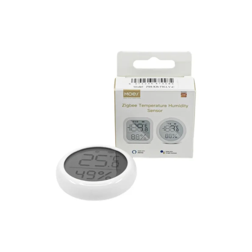 MOES Zigbee Temperature Humidity Sensor - chytrý Zigbee teploměr - Tvar: Kulatý