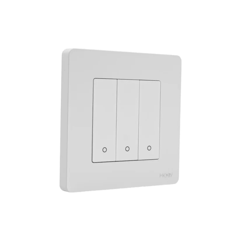 MOES Scene Switch - Zigbee spouštěč scén - Barva: Bílá, Počet spínačů: 3, Stav produktu: Nový