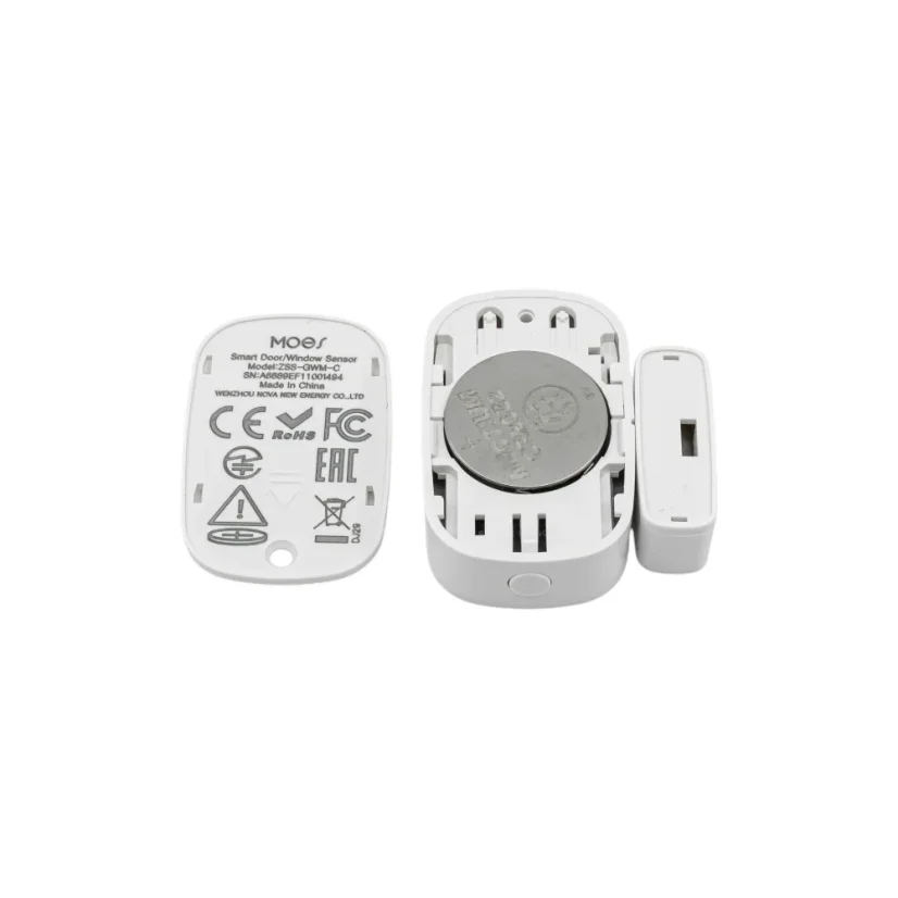 MOES Smart Door/Window Sensor - Zigbee senzor na dveře a okna - Barva: Bílá, Stav produktu: Použitý