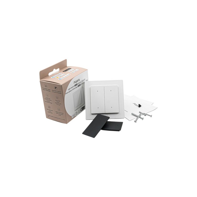 AQARA Light Switch H2 EU - Zigbee chytrý vypínač - Počet spínačů: 2, Stav produktu: Použitý