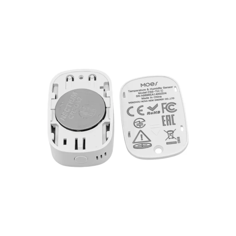 MOES Temperature & Humidity Sensor - Zigbee chytrý teplotní senzor - Barva: Černá, Stav produktu: Použitý