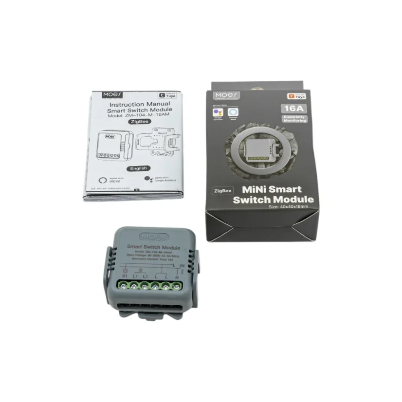 MOES MiNi Smart Switch Module - Zigbee DIY spínač světel - Počet spínačů: 3, Maximální proud: 10 A