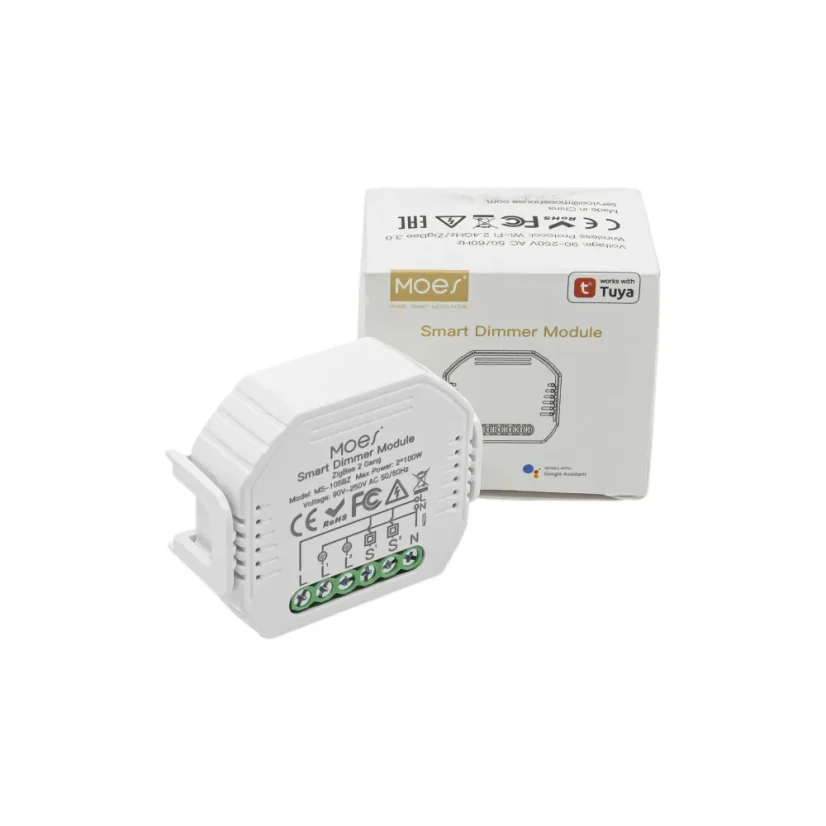 MOES Smart Dimmer Module - Zigbee chytrý stmívač - Počet spínačů: 2