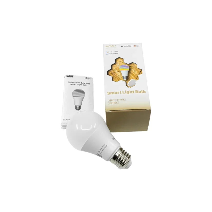 MOES Smart Matter E27 Light Bulb - chytrá Matter žárovka - Stav produktu: Použitý