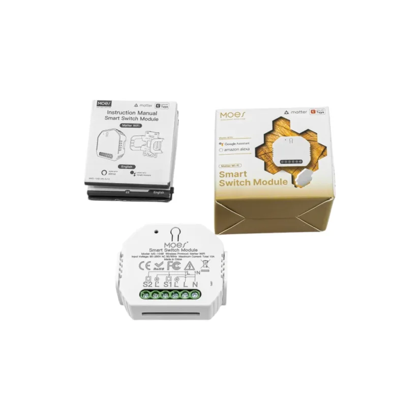 MOES Matter Smart Switch Module - Matter DIY spínač světel