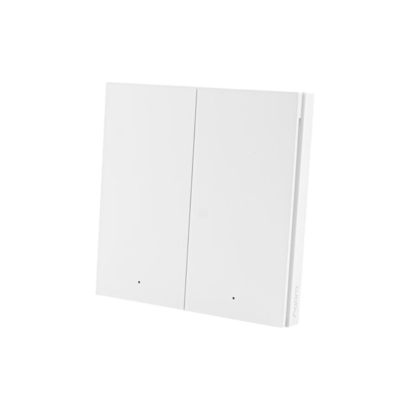 AQARA Smart Wall Switch H1 - Zigbee chytrý vypínač - Barva: Bílá, Neutrální vodič: nevyžaduje "N" vodič, Počet spínačů: 2