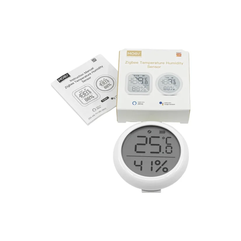MOES Zigbee Temperature Humidity Sensor - chytrý Zigbee teploměr - Tvar: Kulatý
