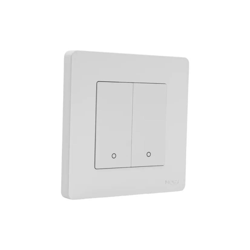 MOES Scene Switch - Zigbee spouštěč scén - Barva: Bílá, Počet spínačů: 2, Stav produktu: Použitý