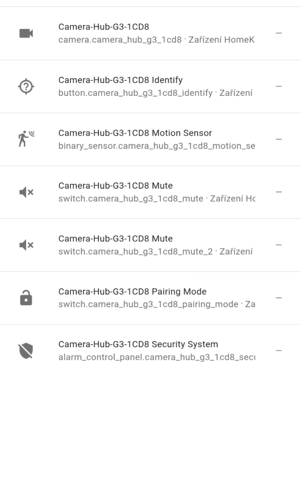 Ověření kamery Aqara G3 v Home Assistant