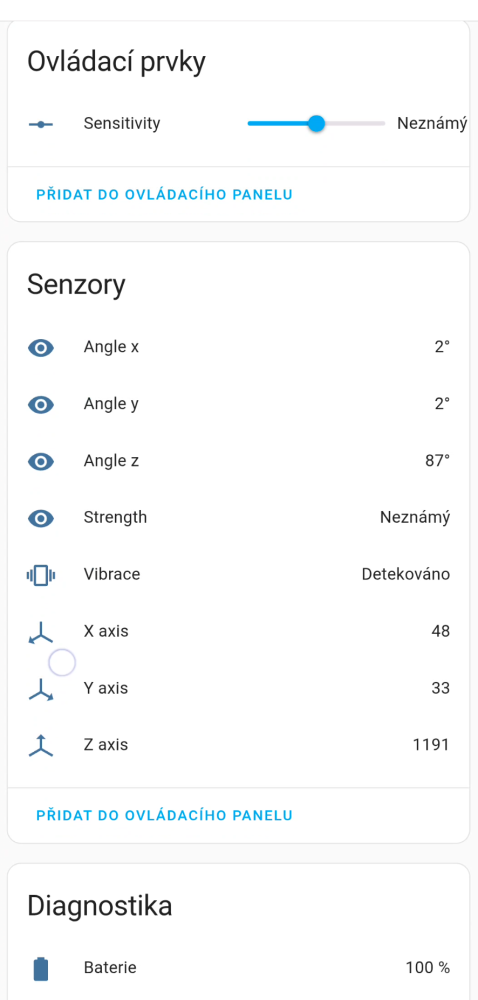 Ověření senzoru v Zigbee2MQTT a Home Assistant